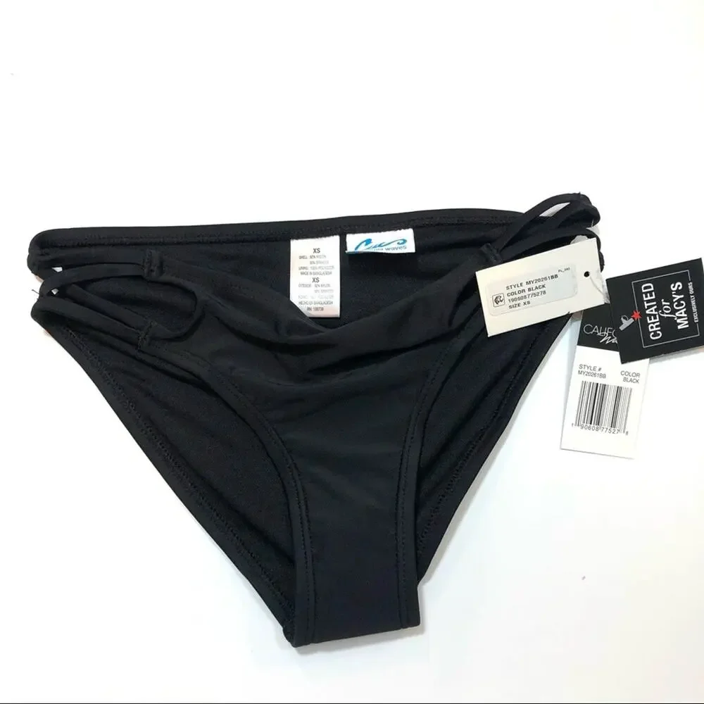 California Waves Strappy Hipster Bikin Swim Bottom